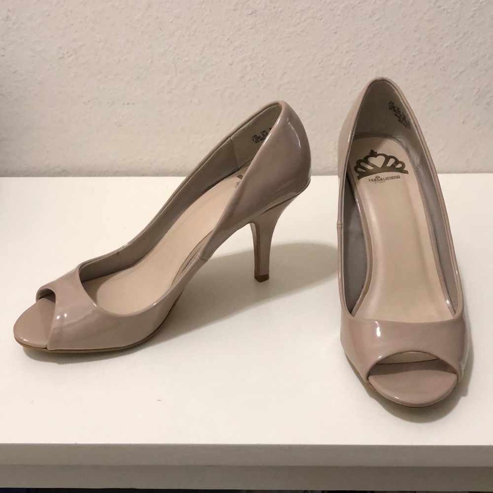 Fergalicious - Patent Leather Peep-toe Pumps